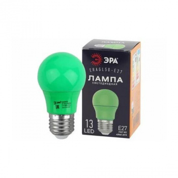 Лампа светодиодная ERABL50-E27 3Вт.ЭРА (груша, зелёный для белт-лайт)