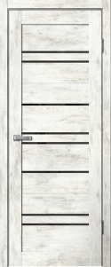 Полотно дверное ПВХ 800 ель альпийская (В02) черное стекло