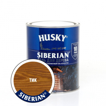 Гель-антисептик для дерева Husky Siberian полуматовый тик 0,9л