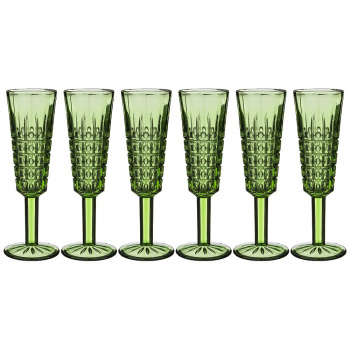 Набор бокалов для шампанского ГРАФИКА серия MUZA COLOR 150мл высота 20см 6шт