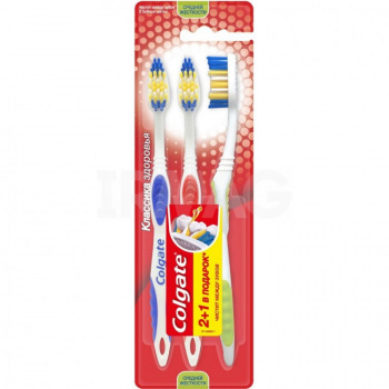 З/щетка Колгейт Классика Здоровья Плюс средняя (2+1)