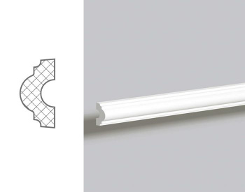 Плинтус потолочный ударопрочный WL7 белый 12,5*25*2000 мм (100)	
