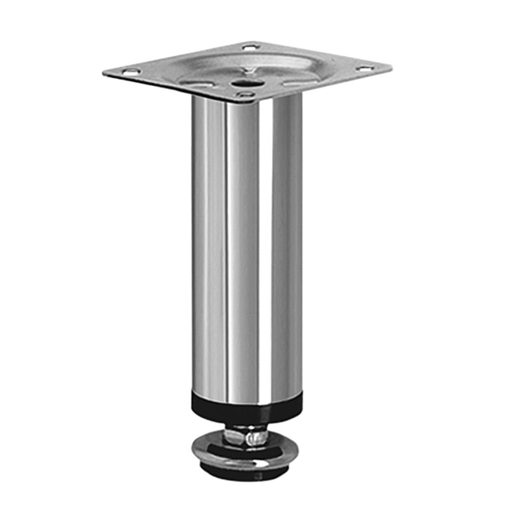 127481 Ножка d 30х150 мм метал., регулируемая, хром -накл.