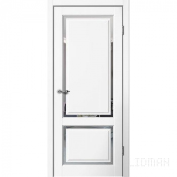Полотно дверное ПВХ E02 800 эмалит белый ЗЕРКАЛО