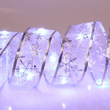 Гирлянда для дома Снегопад 2м 4.5см 20ламп LED Серебро
