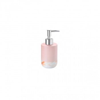 Дозатор для жидкого мыла настольный керамика, розовый TRENDY