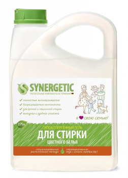 Гель д/стирки Synergetic биоразлагаемый для цветного белья 2,75л 