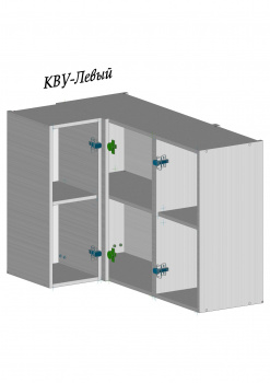 Каркас верхнего углового шкафа левый (бел сканд)