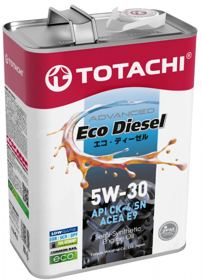 Масло моторное 5W30 TOTACHI Eco Diesel CK-4/СJ-4/SN П\Синтетика 6л