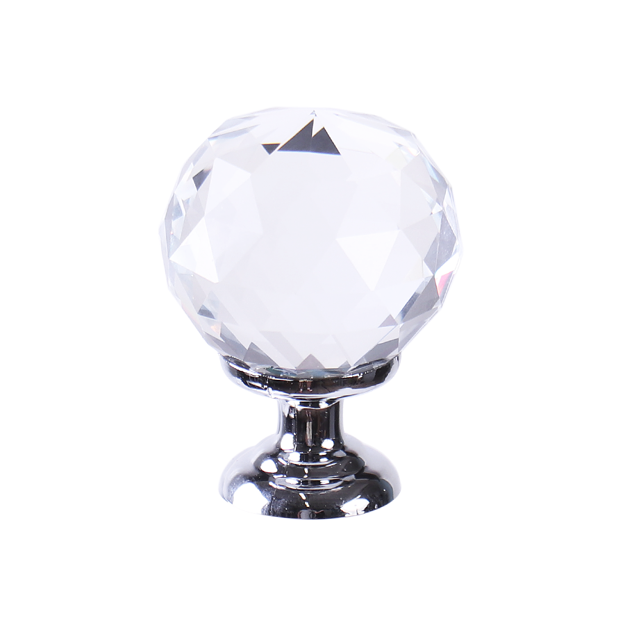 L4.knob07TR Ручка-кнопка прозрачный D30х38ММ