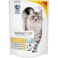 Корм сухой PERFECT FIT Лосось для чувствительных кошек 650 г