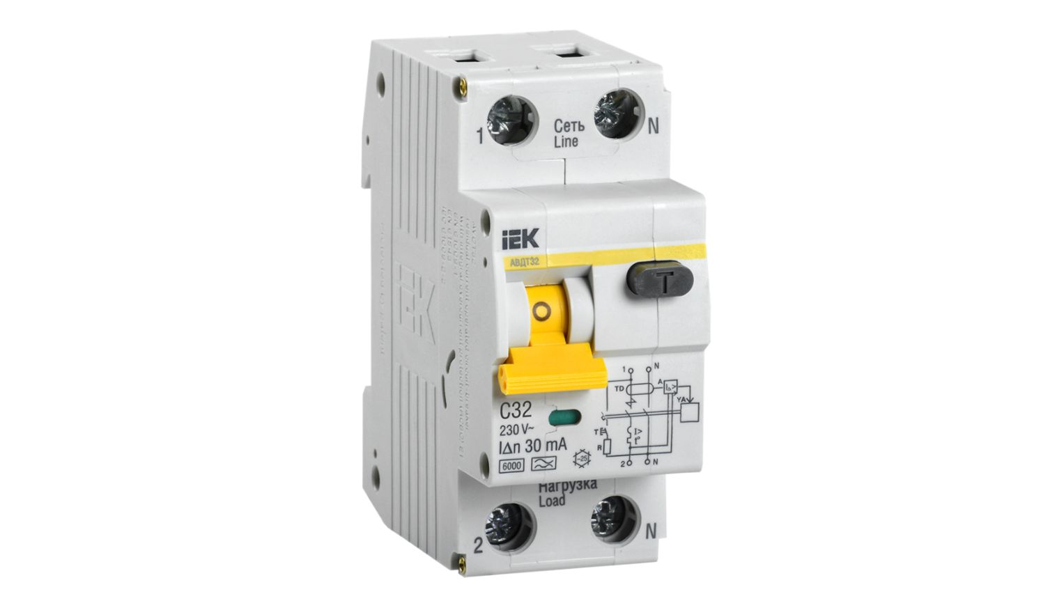 MAD22-5-032-C-30 Автомат дифференциальный  ИЭК АВДТ32 2Р 32А 30мА
