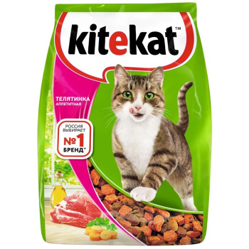 Сухой корм KiteKat "Аппетитная телятинка" для кошек 1,9 кг 