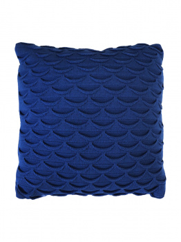 Подушка декоративная вязаная Buenas Noches синий, 40х40 см.