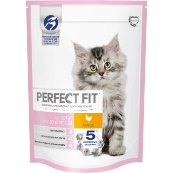 Сухой корм Perfect Fit для котят курица 650 г 