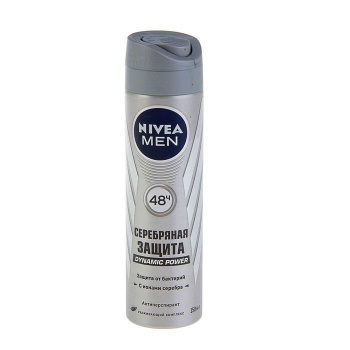 Дезодорант спрей NIVEA Серебряная защита мужской 150мл*