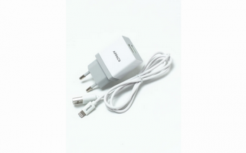 Зарядное устройство 220V APPACS (рус.) APEUT52i, кабель lightning (iPhone), 2USB, 2.4A