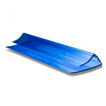 Профиль торцевой для поликарбоната PU 8мм 2,1м синий
