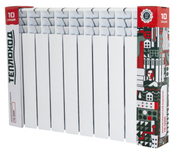 Радиатор биметаллический 10 секций, 500/100, ТЕПЛОХОД (теплоотдача 1650 Вт)