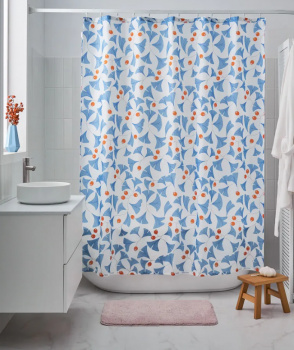 Штора для ванной комнаты Ginkgo тканевая 180х200 см