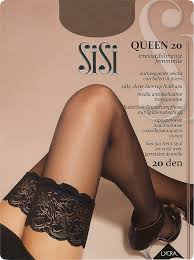 Чулки SiSi Queen 20 с кружевной резинкой Nero 3