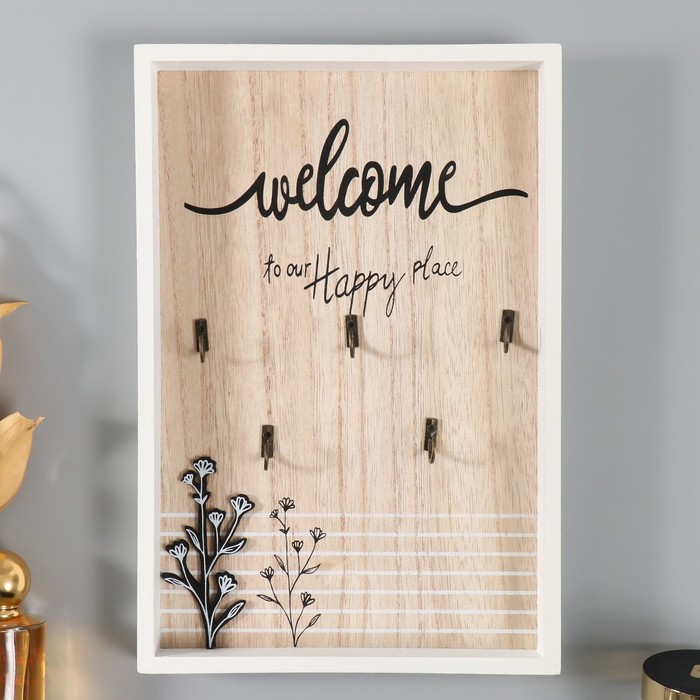 10499006 Крючки декоративные дерево Цветение 20х30 см