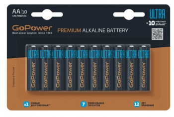 Батарейки GoPower ULTRA LR6-BL10