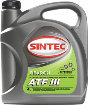 Масло трансмиссионное SINTEC ATF III Dexron 4л минеральное