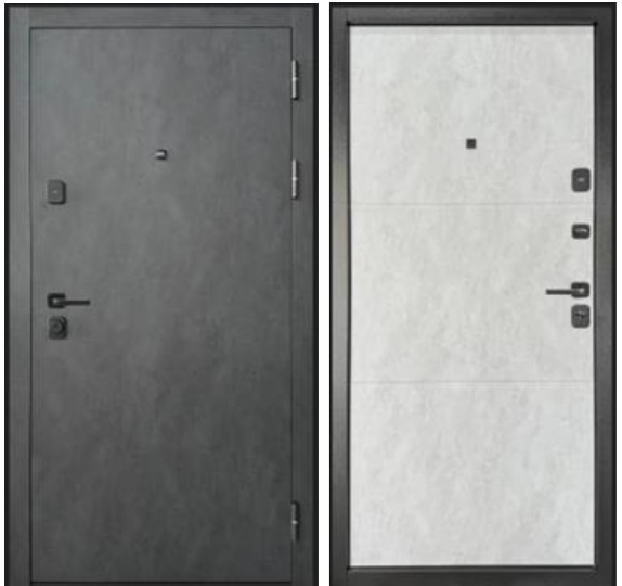 GP-00099823 Дверь входная ТД 10 см 2МДФ 2050х960 R (правая) Бетон