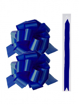 Бант Затягивающийся декоративный Синий набор из 2 штук 1х38х6,5см