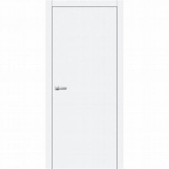 Полотно дверное ПВХ 700 "N01" эмалит белый  (черная алюм.кромка с 4-х сторон, магнитная защелка)