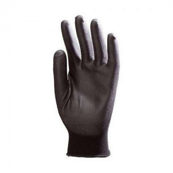 Перчатки, полиэстеровые  "Для сборочных работ", черные, Fiberon, 9(L)