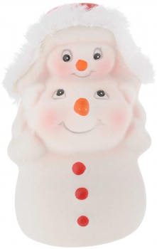 Новогодняя фигурка снеговика "Снежная семейка"  арт.41741 (8см, керамика) 