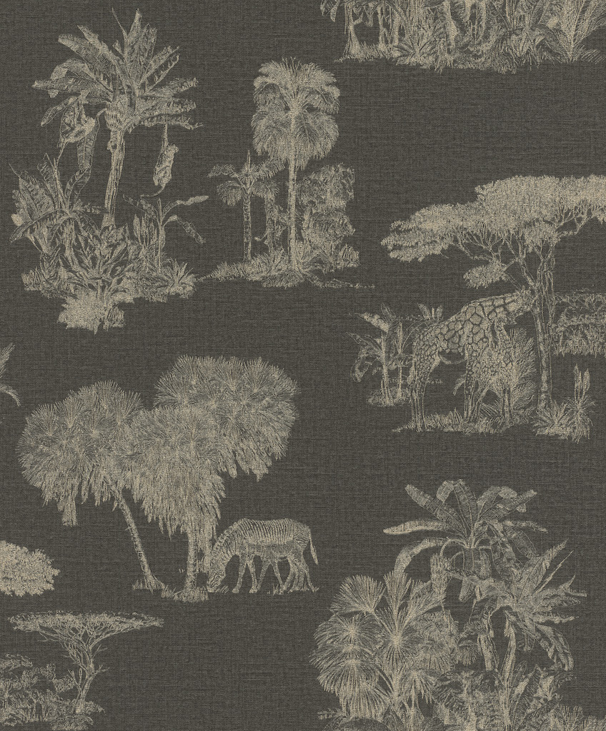 555035 Обои флизелиновые Lirico, мотив темно-коричневый 0,53х10м