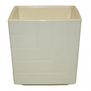 Кашпо Квадро Ваниль пласт.горш. с вкладкой  d11,5 h12см 1,2л