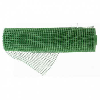 Решетка заборная в рулоне, облегченная, 0,8х20 м, ячейка 17х14 мм, пластиковая, зеленая// Россия