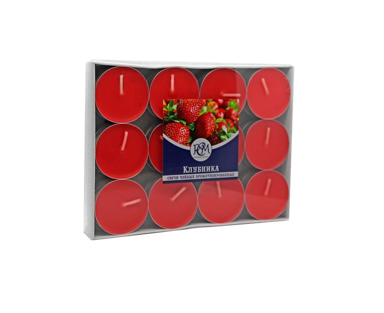 Набор свечей-таблеток Клубника 24шт