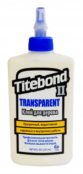 Клей TITEBOND II Premium столярный ВЛАГОСТОЙКИЙ, прозрачный 237мл.