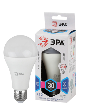 Лампа светодиодная ЭРА STD LED A65-30W-840-E27 30Вт груша нейтральный белый свет Е27