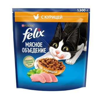 Корм сухой FELIX Мясное объедение с курицей 600г