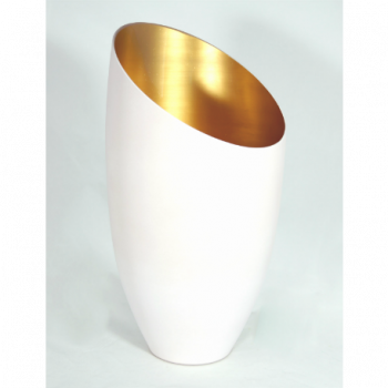 Ваза Золото-6 Малага ваза малая декоративная со скошенным краем h-245*175; d-13,5см