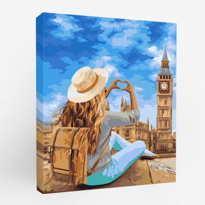 Lp13-678 Картина по номерам Поездка в Лондон 40х50 см.