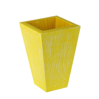 Ящик-конус подарочный жёлтый-белый, 13 х 20 х 7 см   