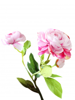 Цветок искусс. Роза чайная розовая из ткани (искусств шелк, полиэтилен  42х10х10см