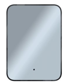 Зеркало ФОРМА СОФТ (600х800х30) прямоугольник черный К01 LED датчик
