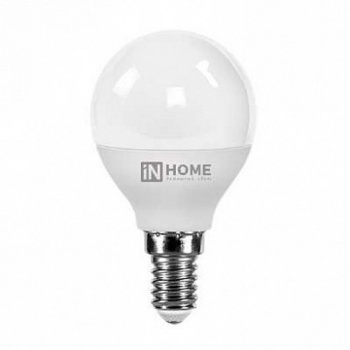Лампа светодиодная 11Вт 230В Е14 3000К, теплый белый 820Лм IN HOME (шар)