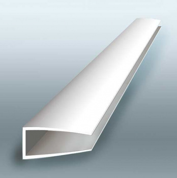 Профиль окантовочный белый 1-6 мм,  2м