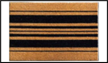Коврик придверный h=15мм, кокосовый 45х75см, коричневый "Fashion stripes"