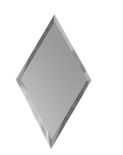 Плитка зеркальная серебряная Ромб с фацетом 10мм 200х340 мм