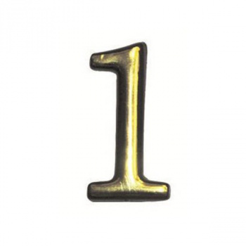 Номер  дверной "1" пластик  PВ (золото) MARLOK